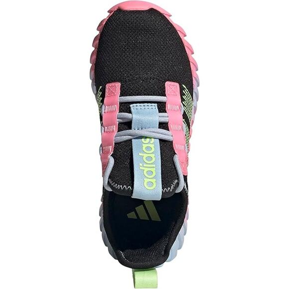 NWT adidas Kaptir Flow Sneaker, Black/Yellow/Clear Sky, 4.5 US Unisex Big Kid - Picture 5 of 6